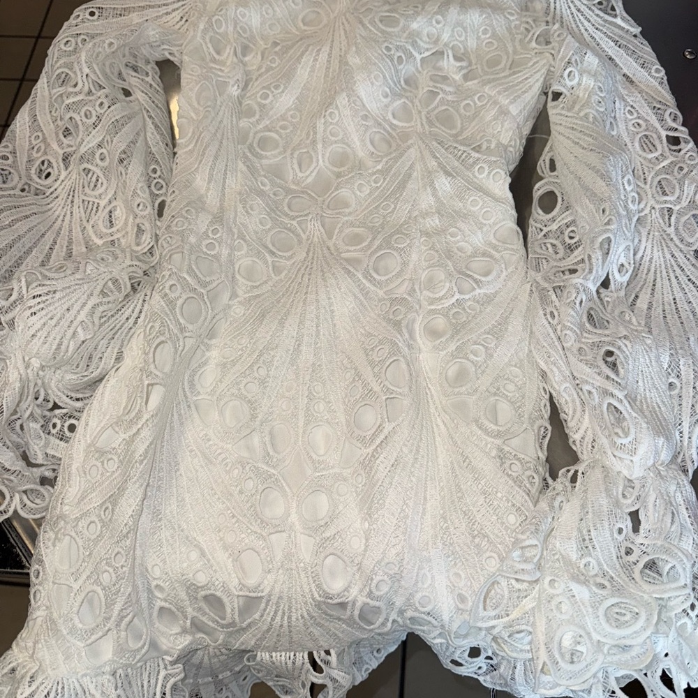 Elegant White Lace Dress